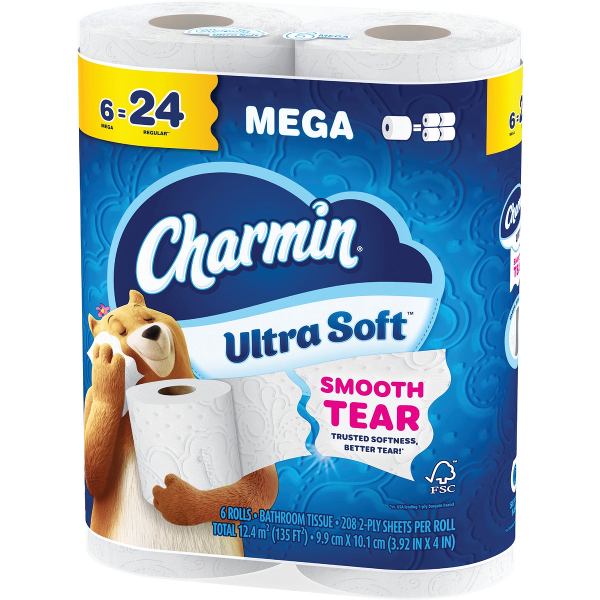 Charmin Ultra Soft Toilet Paper (6 Mega Rolls) Image 3