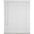 Home Impressions 35 In. x 64 In. x 2 In. White Faux Wood Cordless Blind Image 1