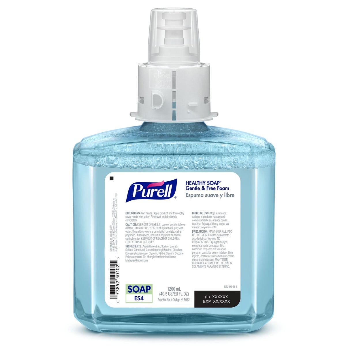 Purell ES4 1200mL Healthy Soap Gentle & Free Foam Refill Image 7