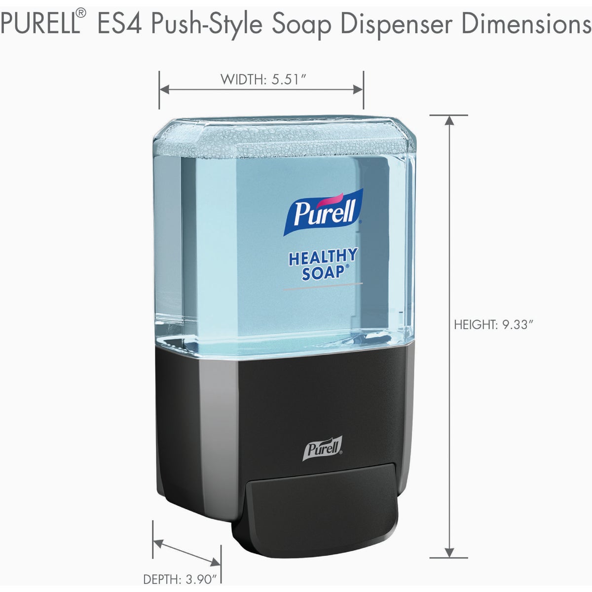 PURELL ES4 1200mL Manual Wall-Mounted Hand Soap Dispenser, Graphite Image 2