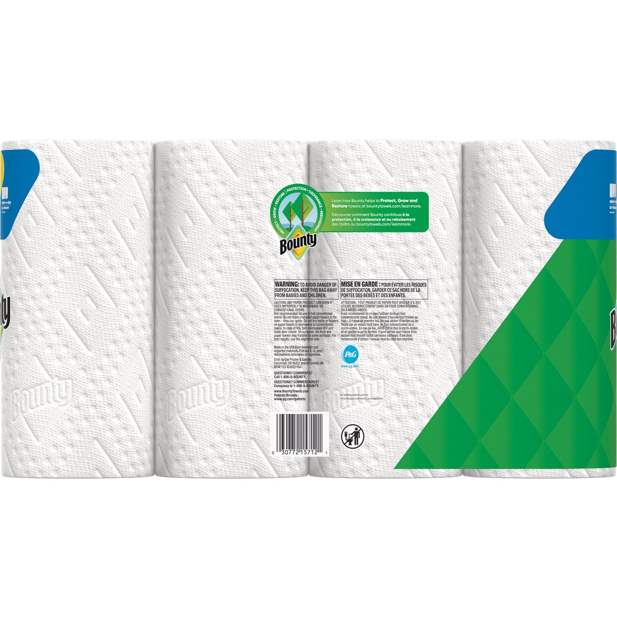 Bounty Paper Towels Select-A-Size White, 4 Double Rolls, 82 Sheets Per Roll Image 4