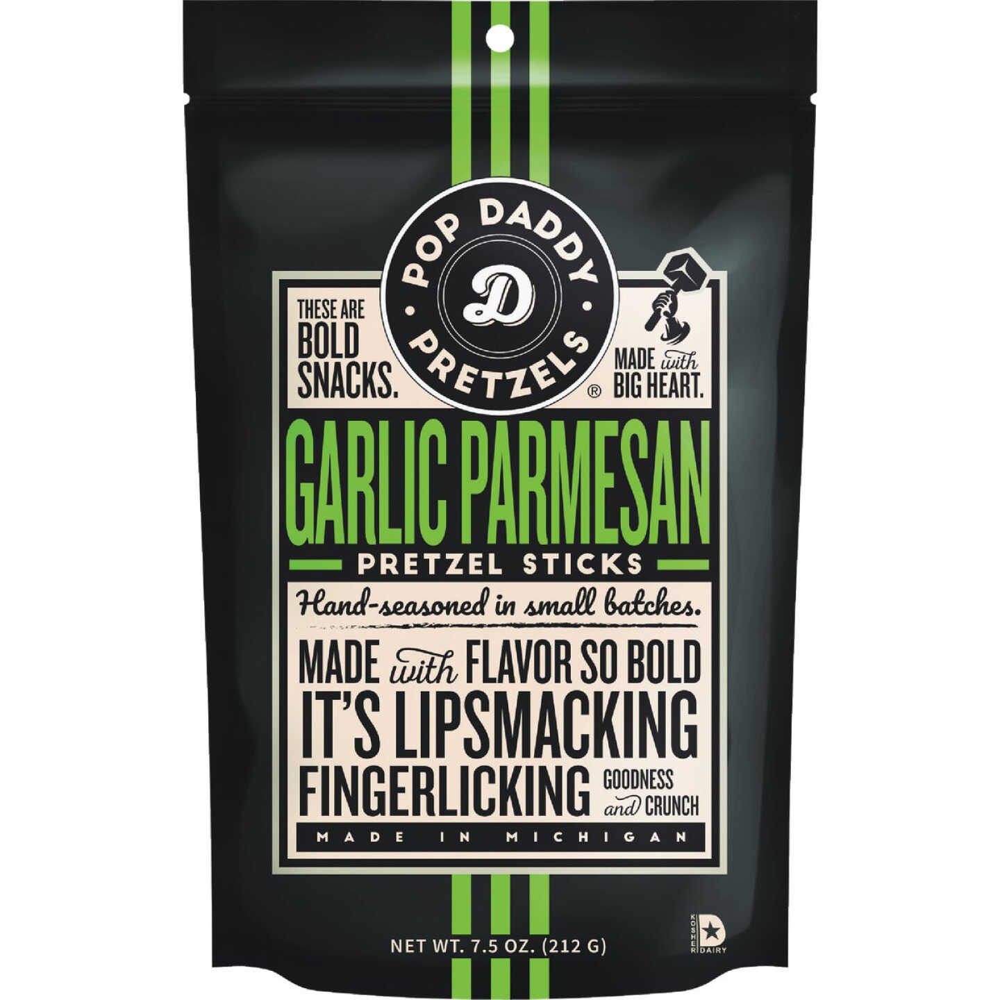 Pop Daddy 7.5 Oz. Garlic Parmesan Pretzel Sticks Image 1