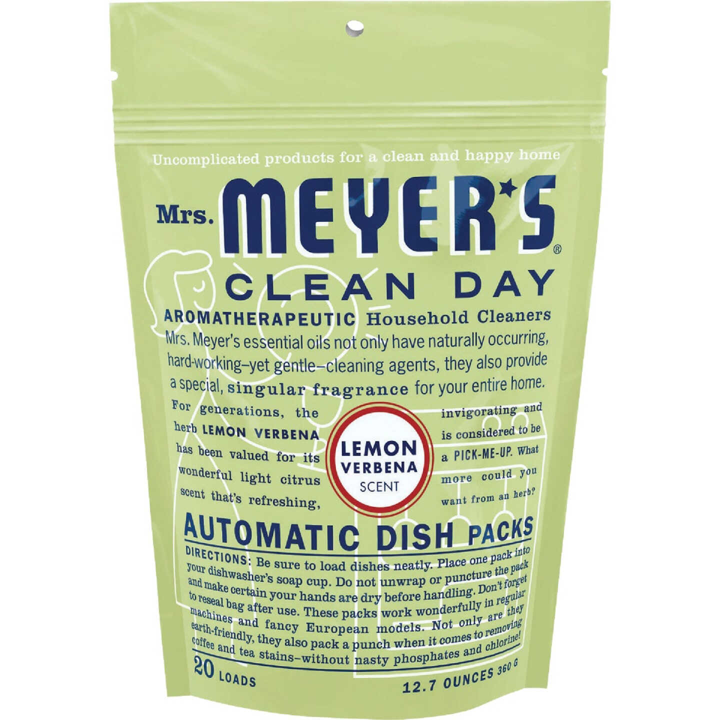 Mrs. Meyer's Lemon Verbena Dishwasher Detergent Tabs (20 Count) Image 1