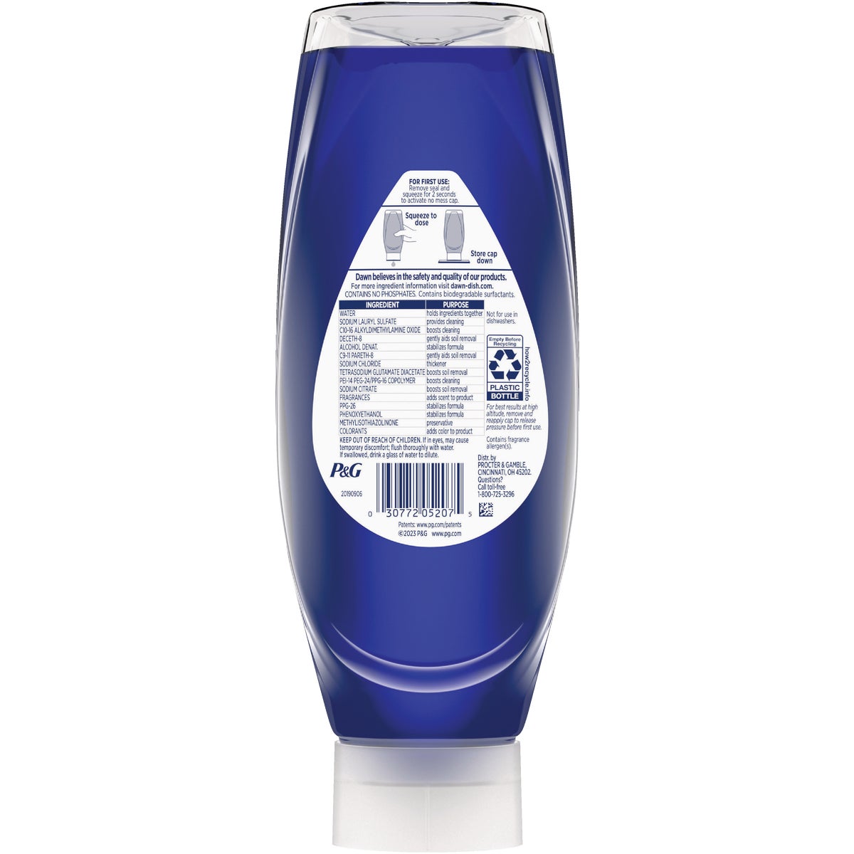 Dawn Platinum 24 Oz. Fresh Rain EZ-Squeeze Dishwashing Soap Image 5