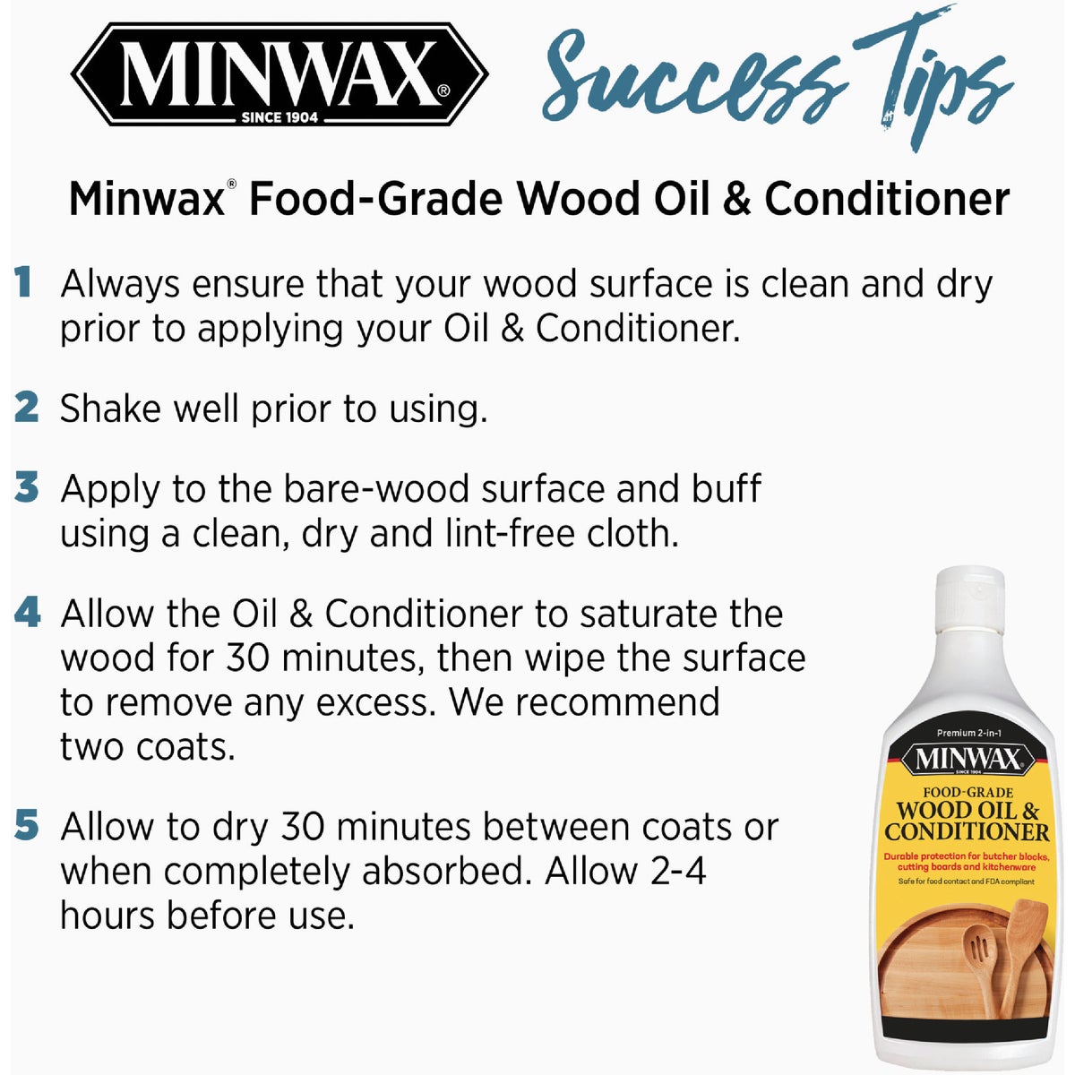 Minwax 12 Oz. Food Grade Oil & Wood Conditioner Image 4