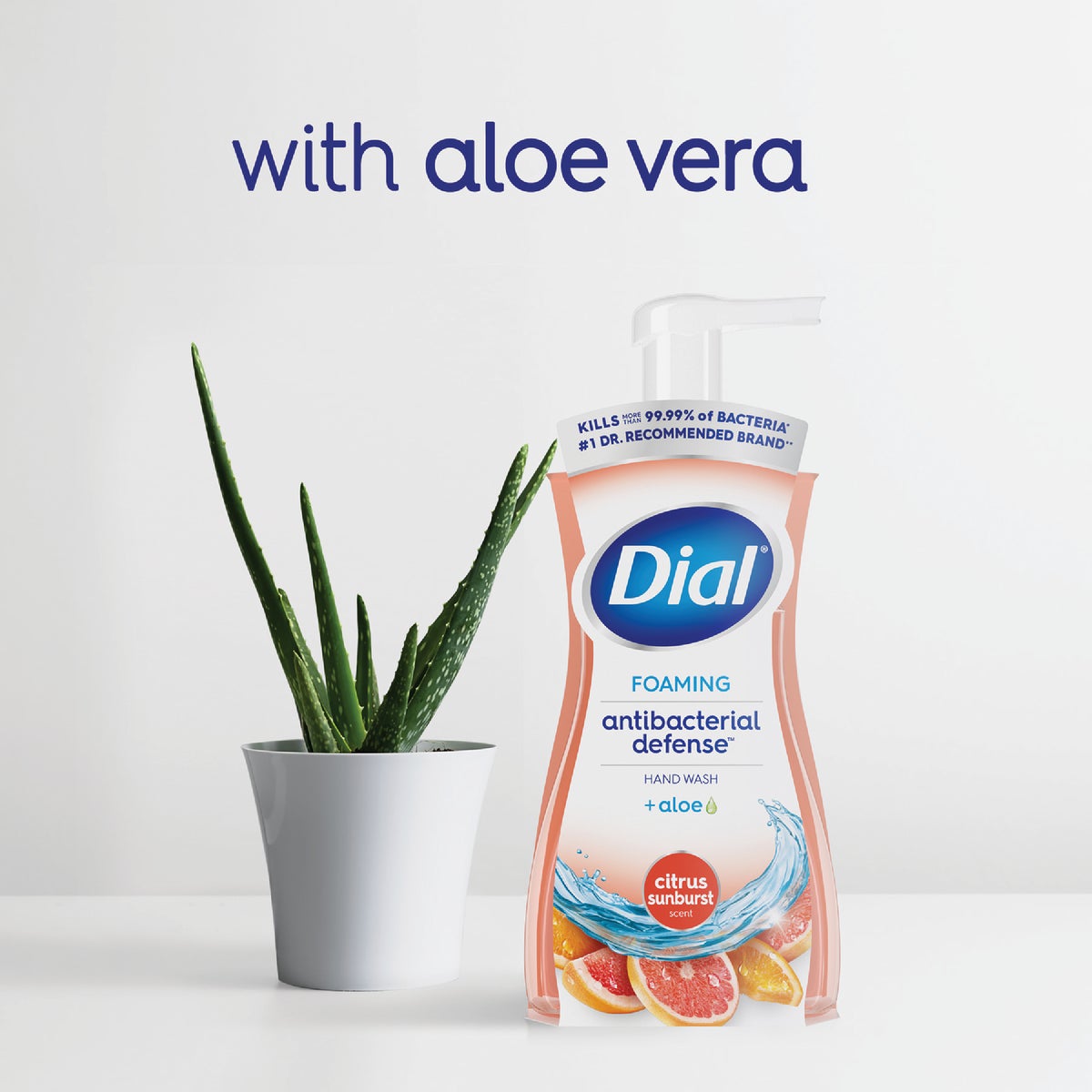 Dial Antibacterial Defense 7.5 Oz. Citrus Sunburst + Aloe Foaming Hand Wash Image 4
