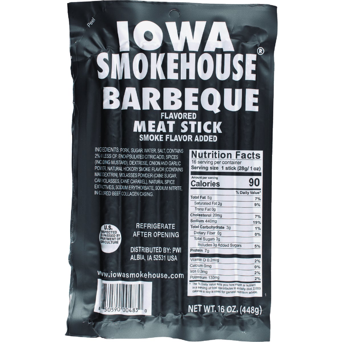 Iowa Smokehouse 16 Oz. BBQ Meat Sticks Image 1