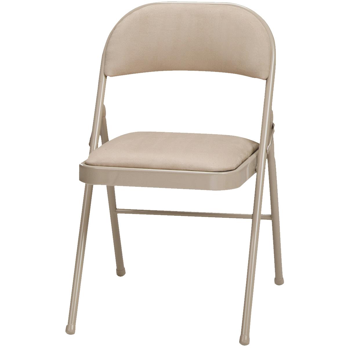 SuddenComfort Fabric Folding Chair, Buff