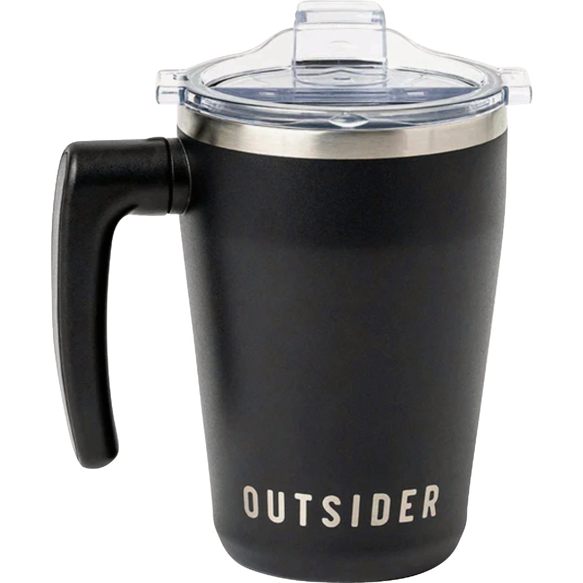 Outsider Coffee Mug with Swivel Handle, Black Image 1