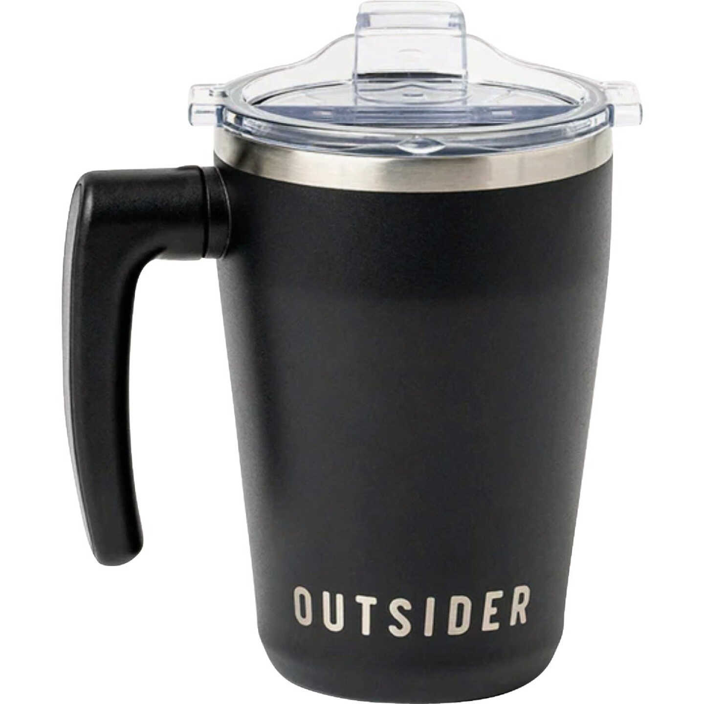 Outsider Coffee Mug with Swivel Handle, Black Image 1