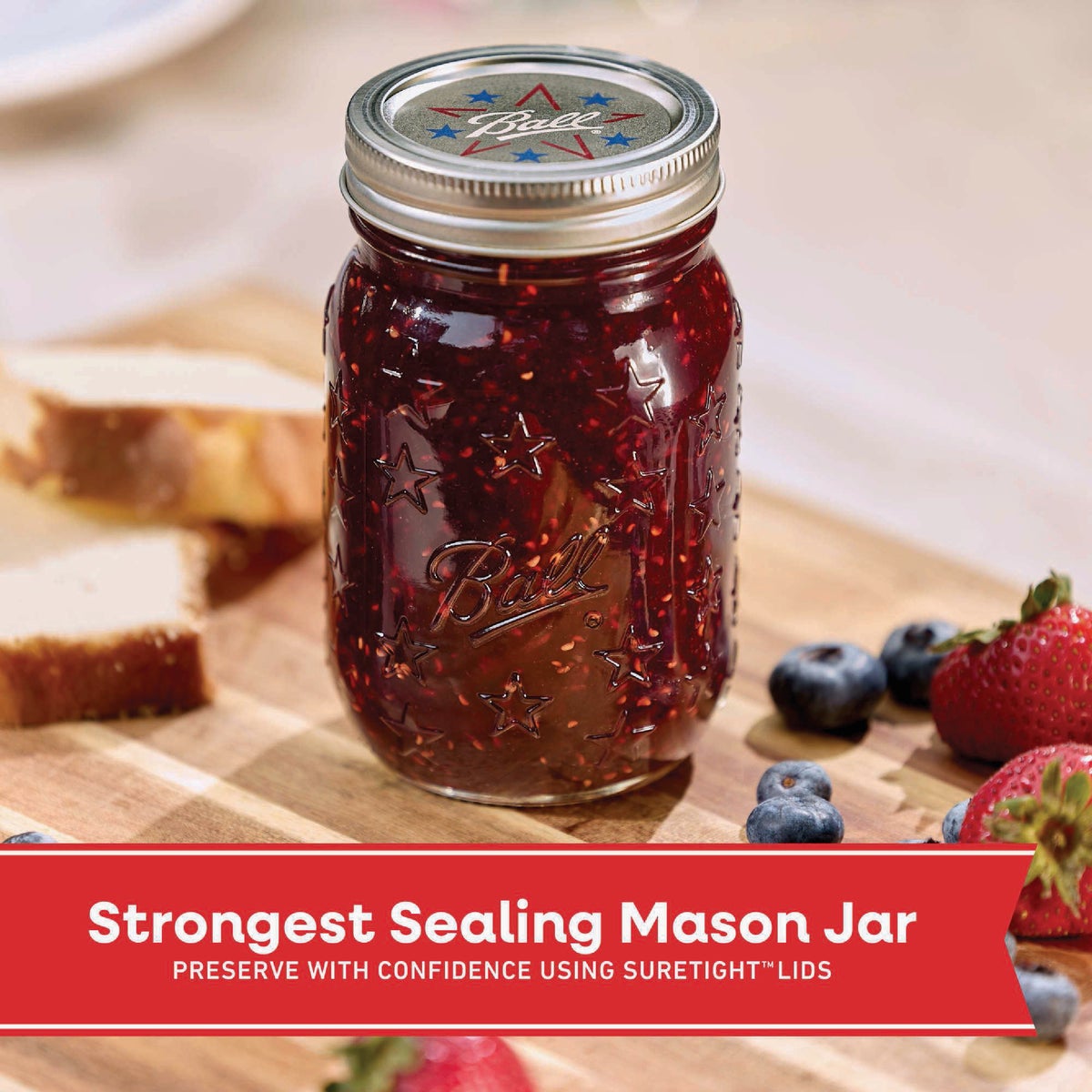 Ball 16 Oz. Limited Edition Americana Regular Mouth Pint Mason Jar (4-Pack) Image 2