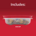 Rubbermaid EasyStore 4.92 C. Clear Square Food Storage Container with Lid Image 6