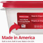 Rubbermaid EasyStore 4.92 C. Clear Square Food Storage Container with Lid Image 4
