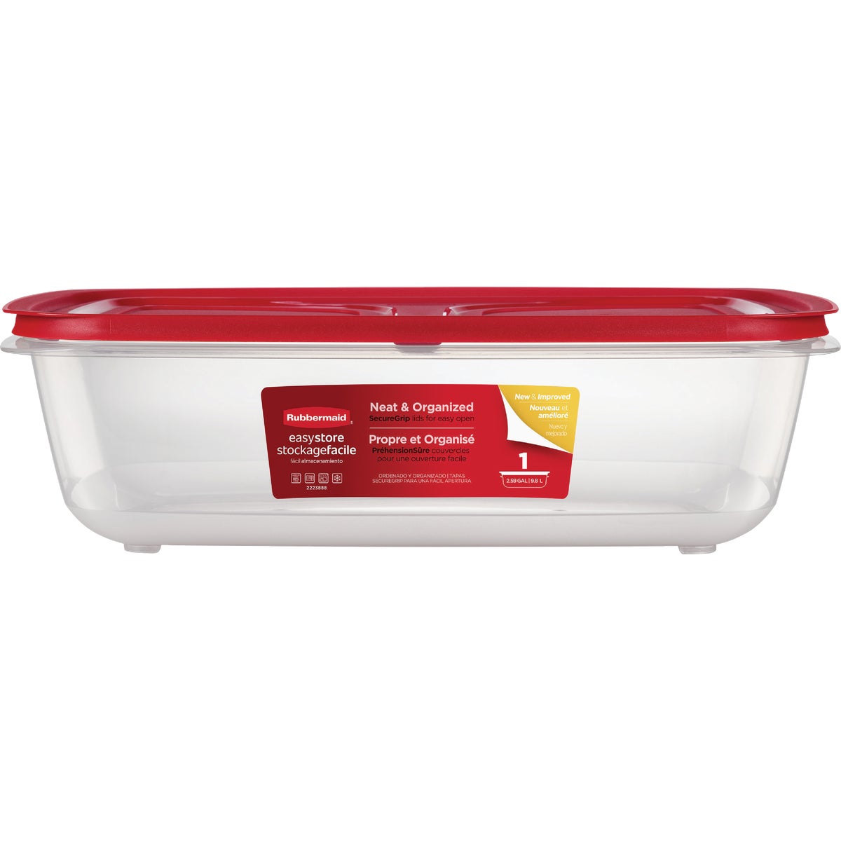 Rubbermaid EasyStore 41.5 C. Clear Rectangular Food Storage Container with Lid