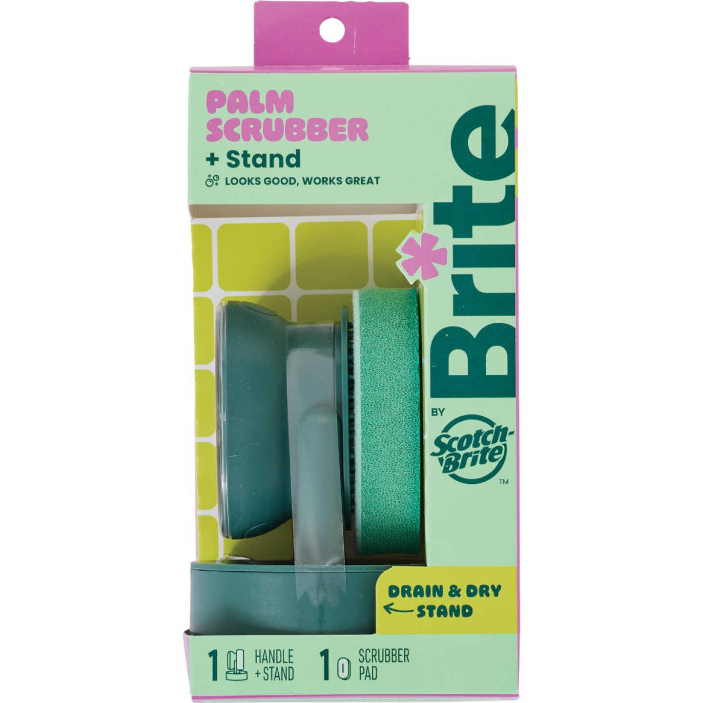 Brite by Scotch-Brite Palm Scrubber & Stand Image 2