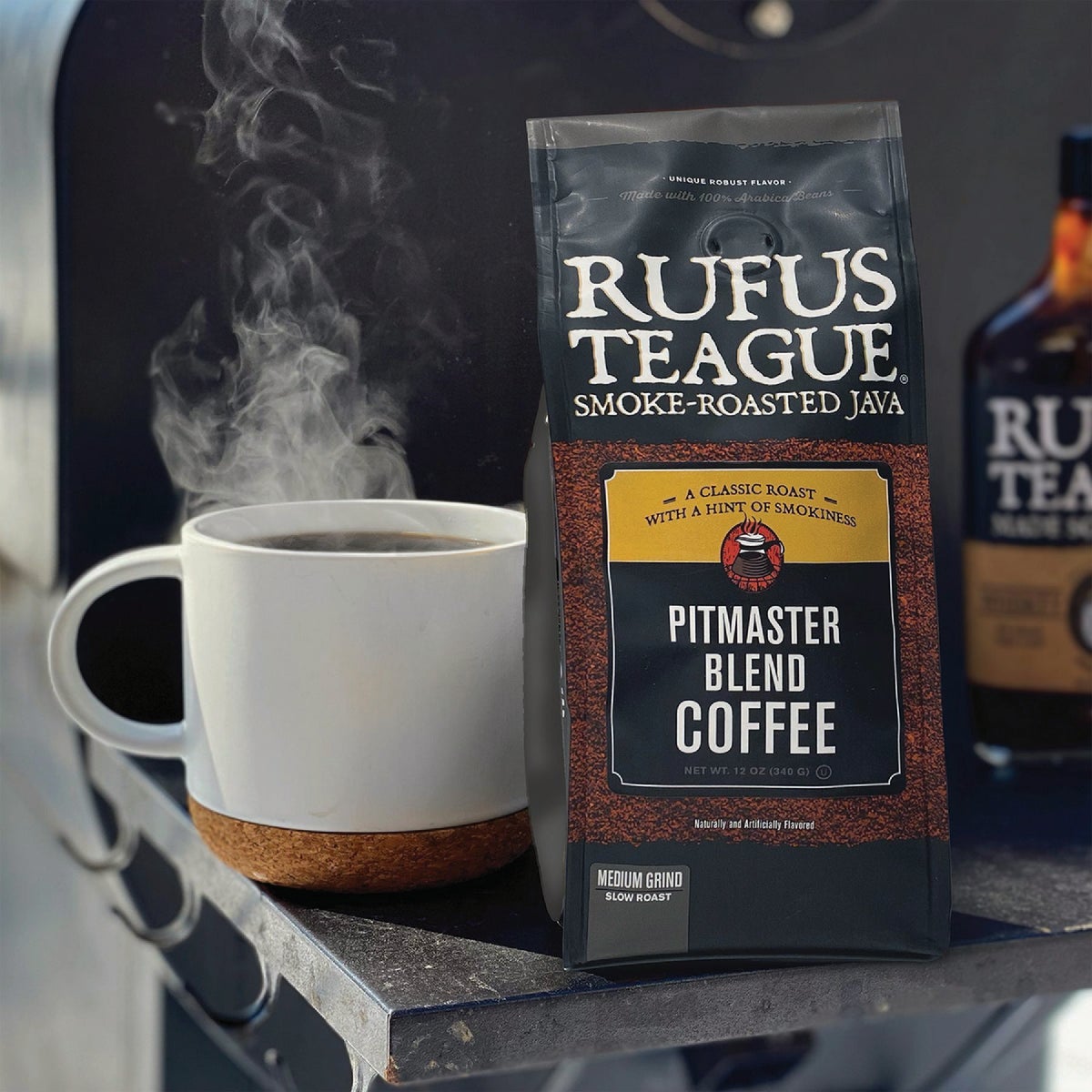 Rufus Teague 12 Oz. Smoke Roasted Coffee, Pitmaster Blend, Medium Grind Image 2