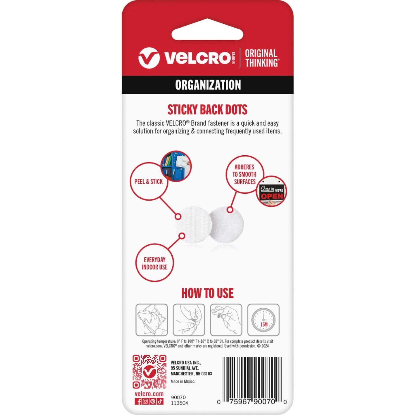 VELCRO Brand 5/8 In. White Hook & Loop Discs (15-Count) Image 4