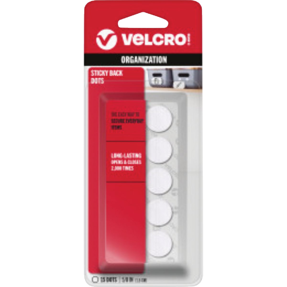 VELCRO Brand 5/8 In. White Hook & Loop Discs (15-Count)