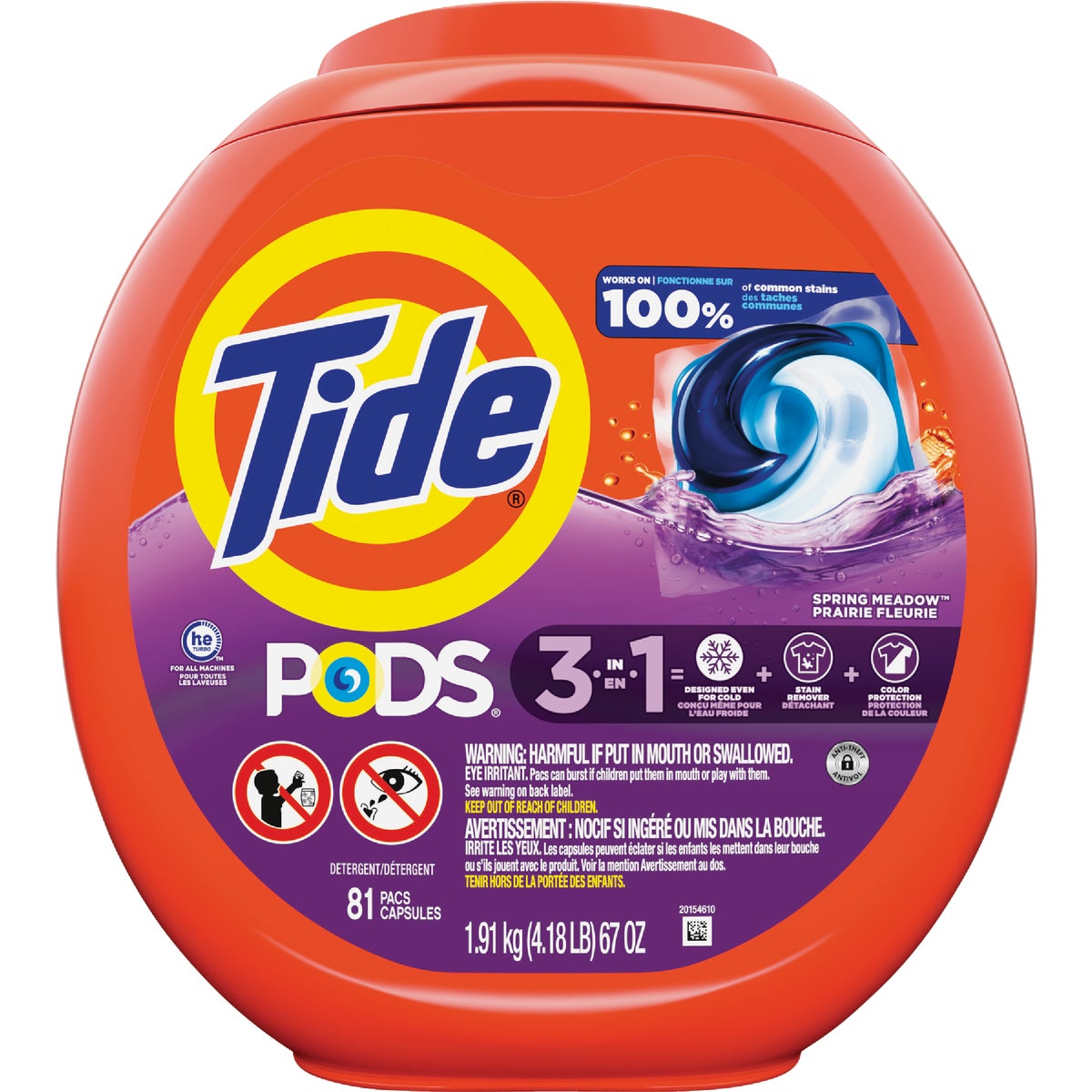 Tide Pods Spring Meadow HE Liquid Laundry Detergent Soap Pacs (76-Count)