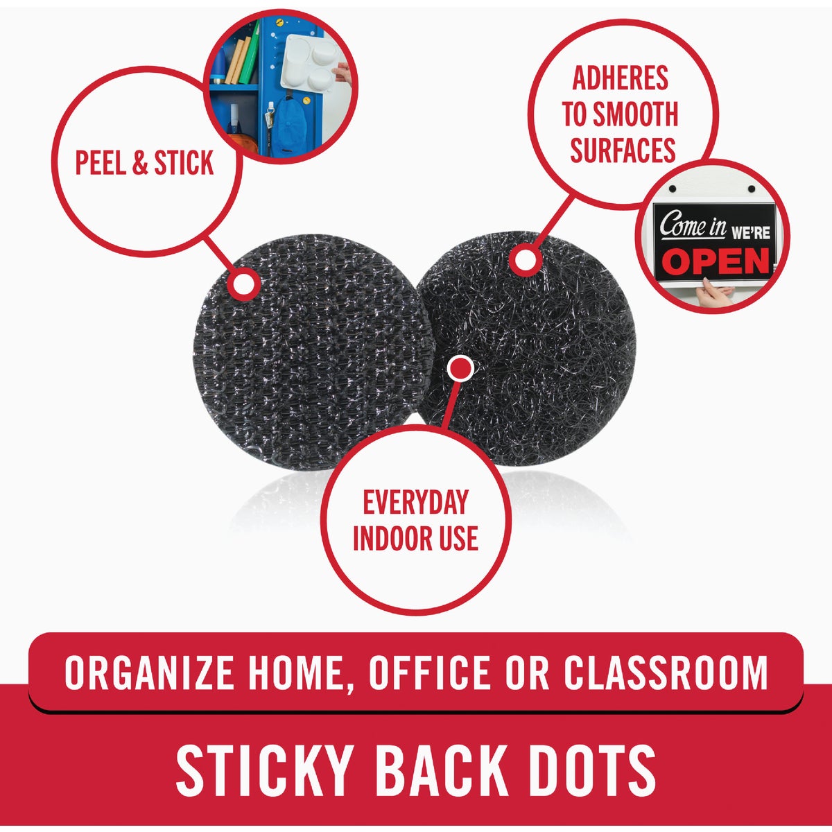 VELCRO Brand 5/8 In. Black Hook & Loop Discs (15-Count) Image 2
