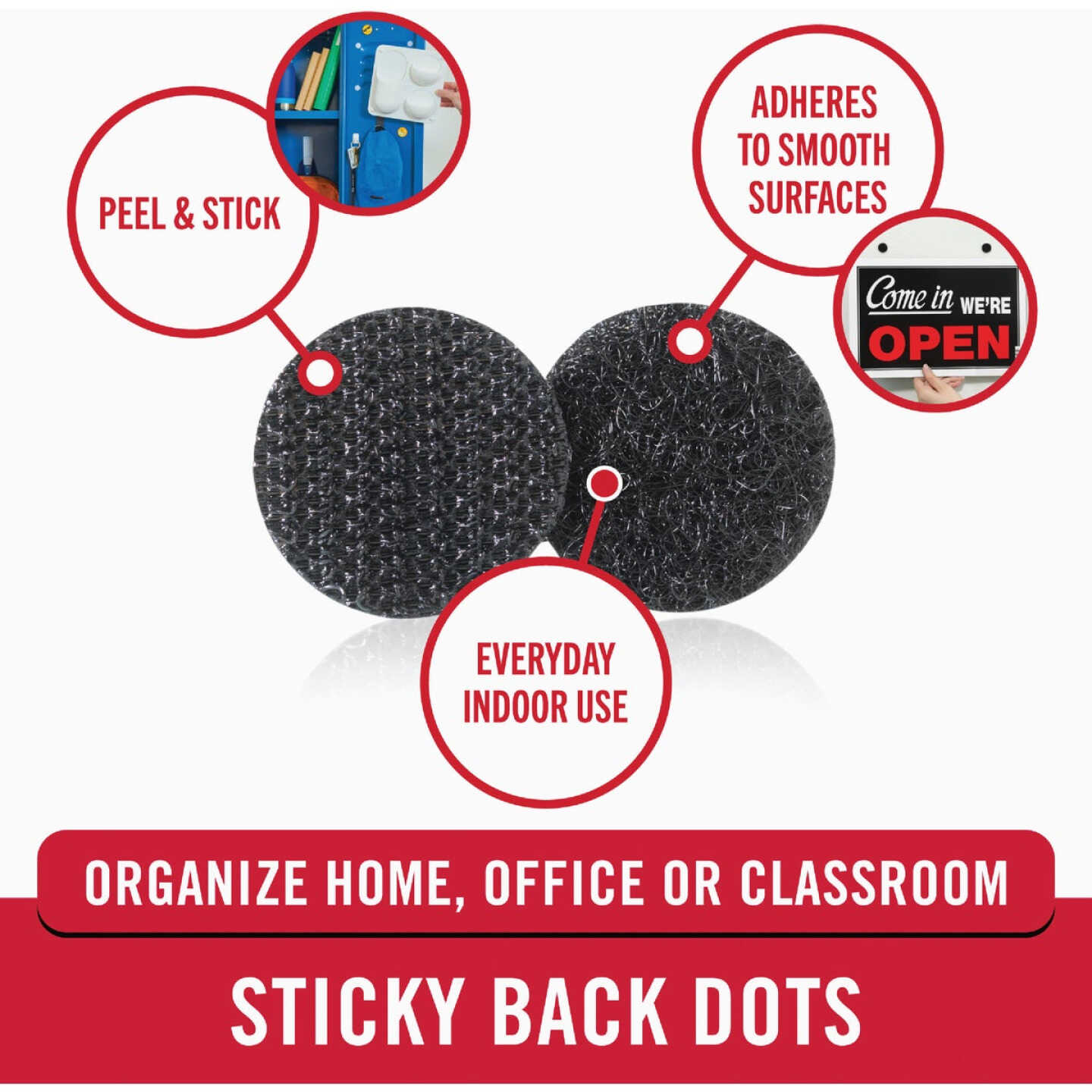 VELCRO Brand 5/8 In. Black Hook & Loop Discs (15-Count) Image 2