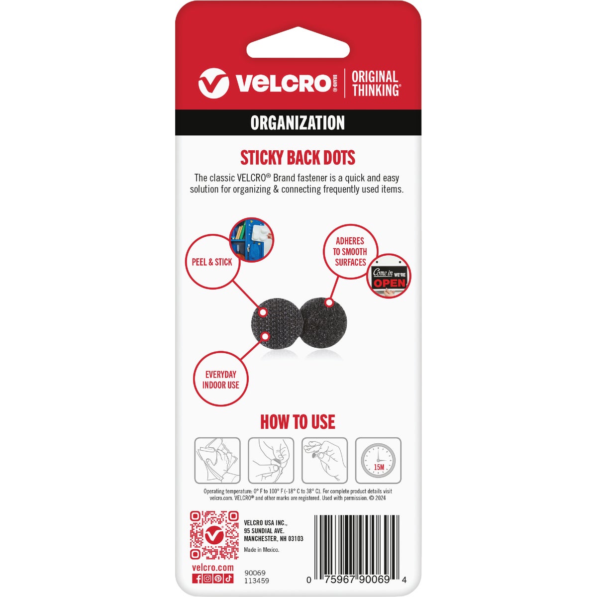 VELCRO Brand 5/8 In. Black Hook & Loop Discs (15-Count) Image 4