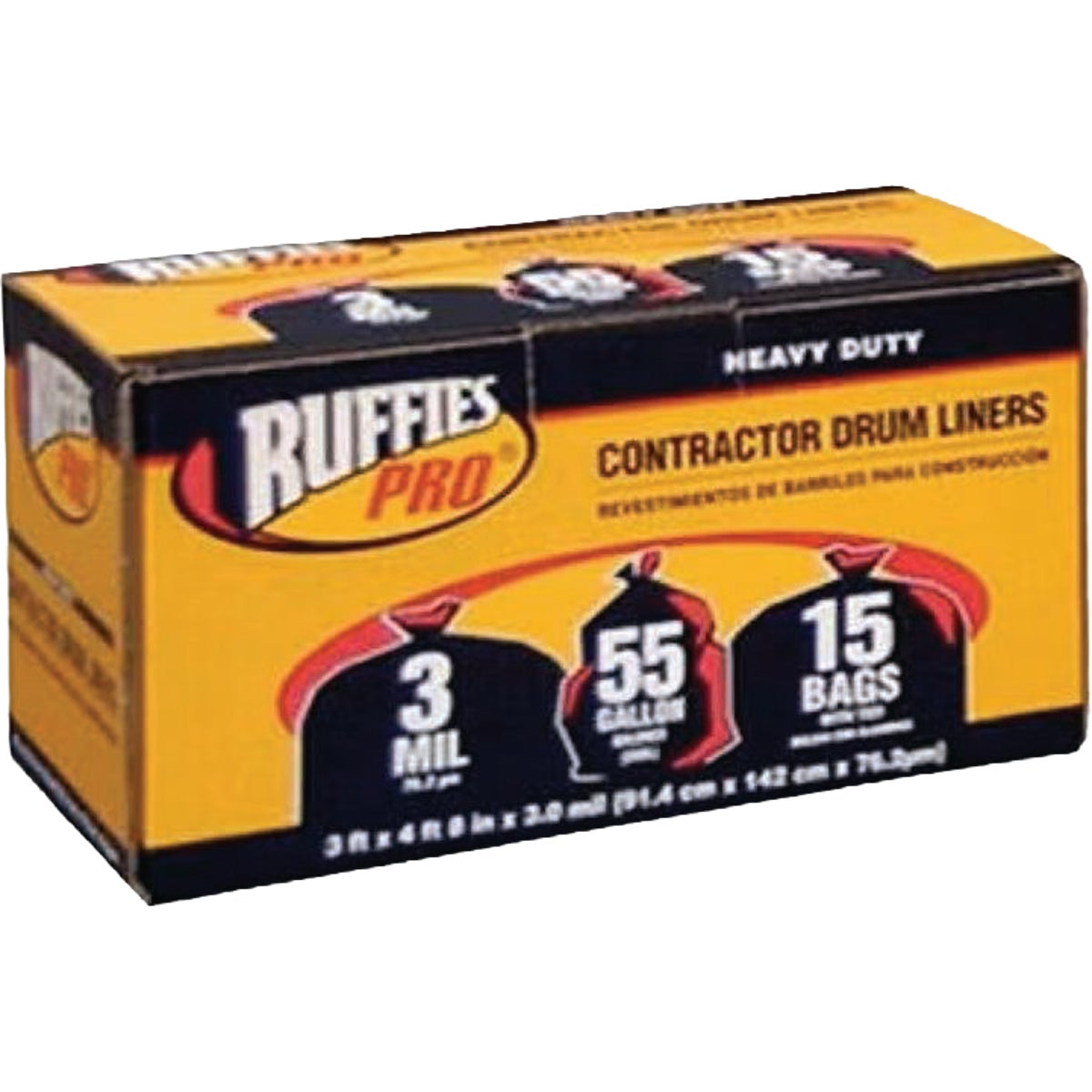 Ruffies Pro 55 Gal. Heavy-Duty Industrial Drum Liner (15-Count)