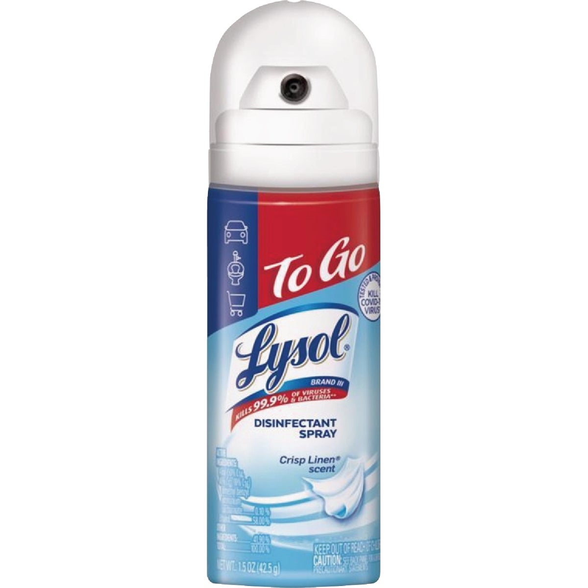 Lysol 1.5 Oz. Crisp Linen Scent Disinfectant Spray, Travel Size