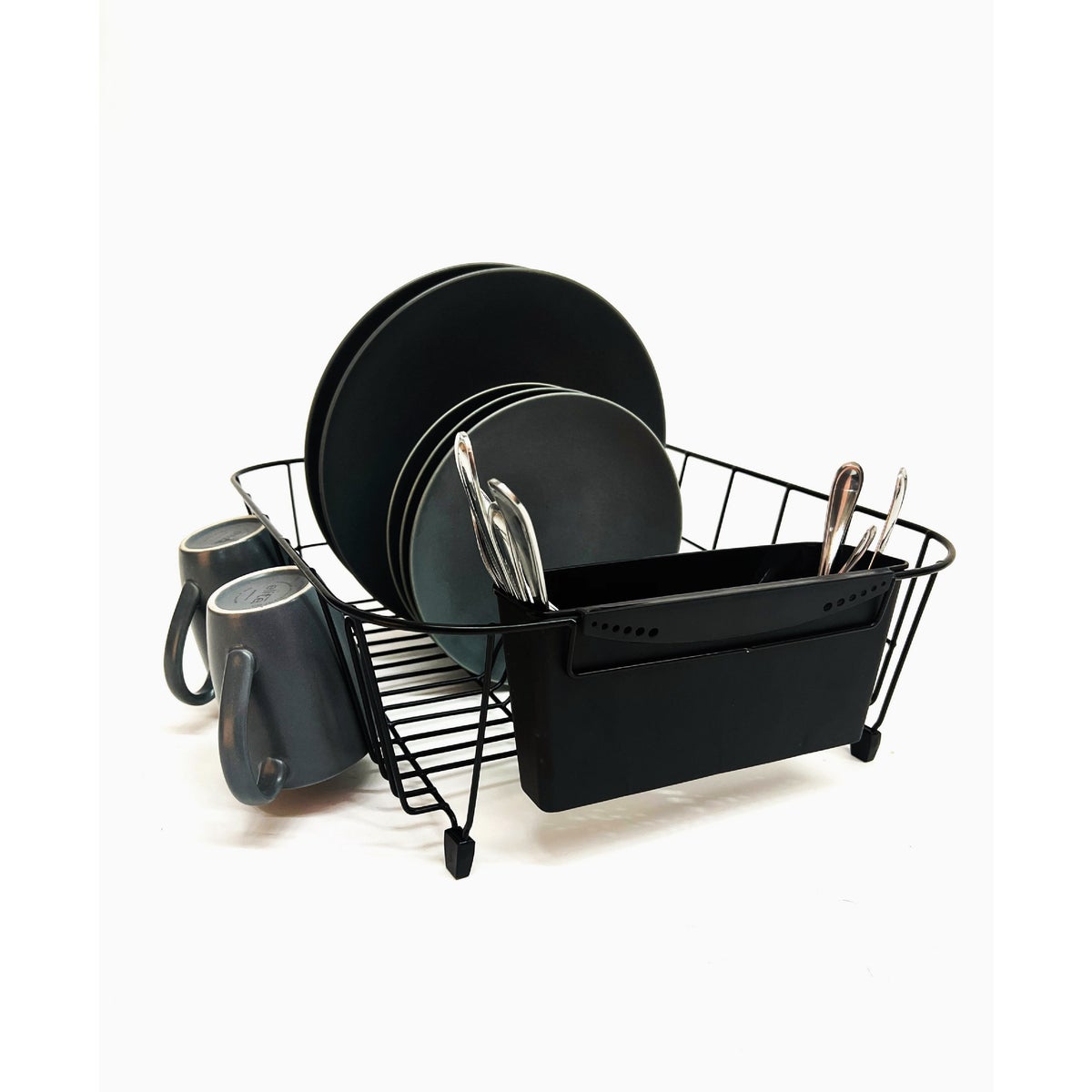 Grayline 14 In. W x 17-1/2 In. L  Black Wire Sink Dish Drainer Image 2