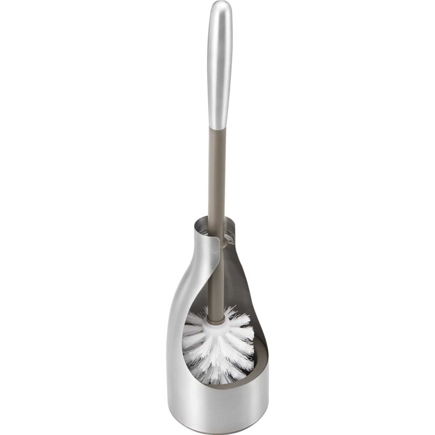 Polder Hide-Away Stainless Steel Toilet Brush Caddy Image 1