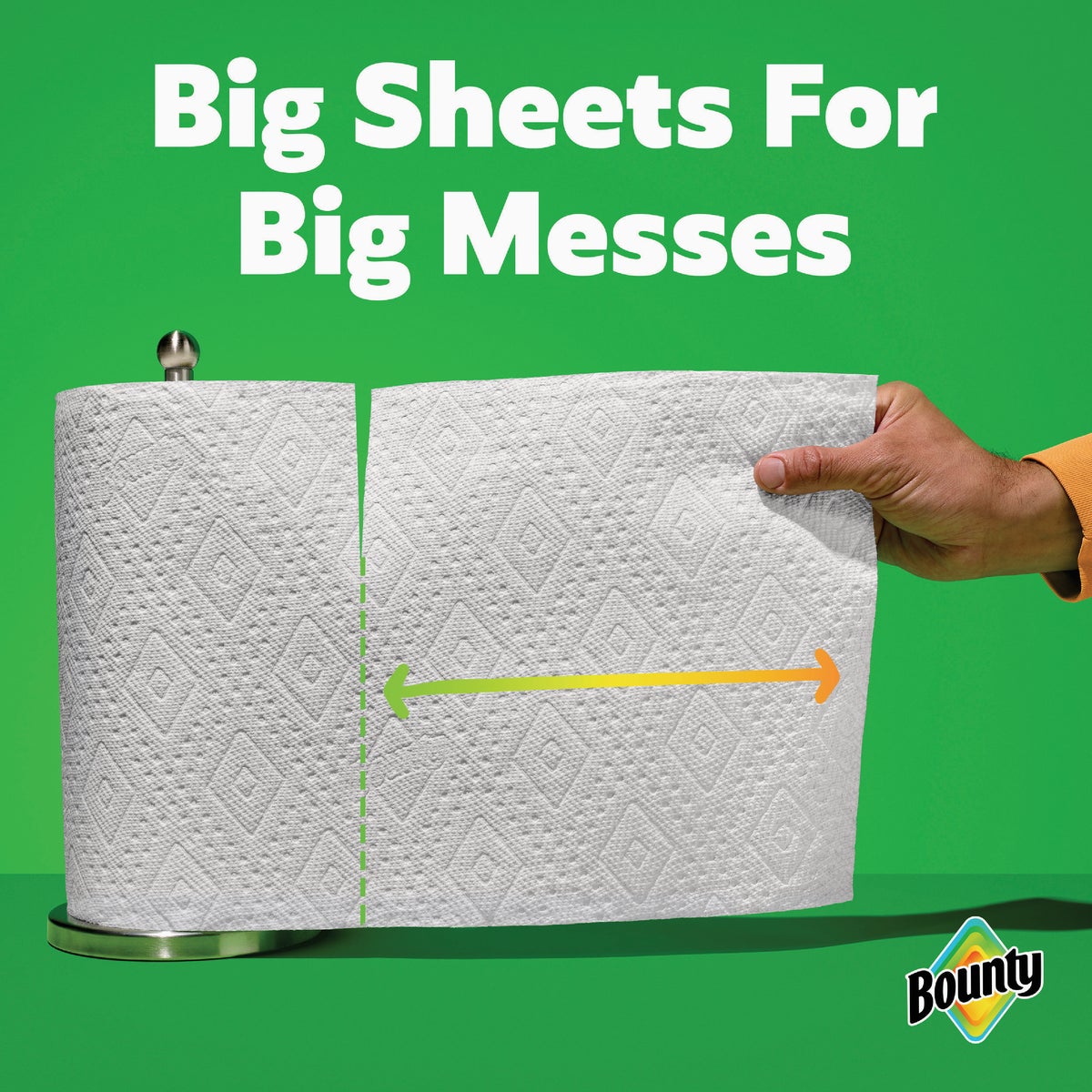 Bounty Paper Towels Full Sheet White, 4 Double Rolls, 50 Sheets Per Roll Image 3