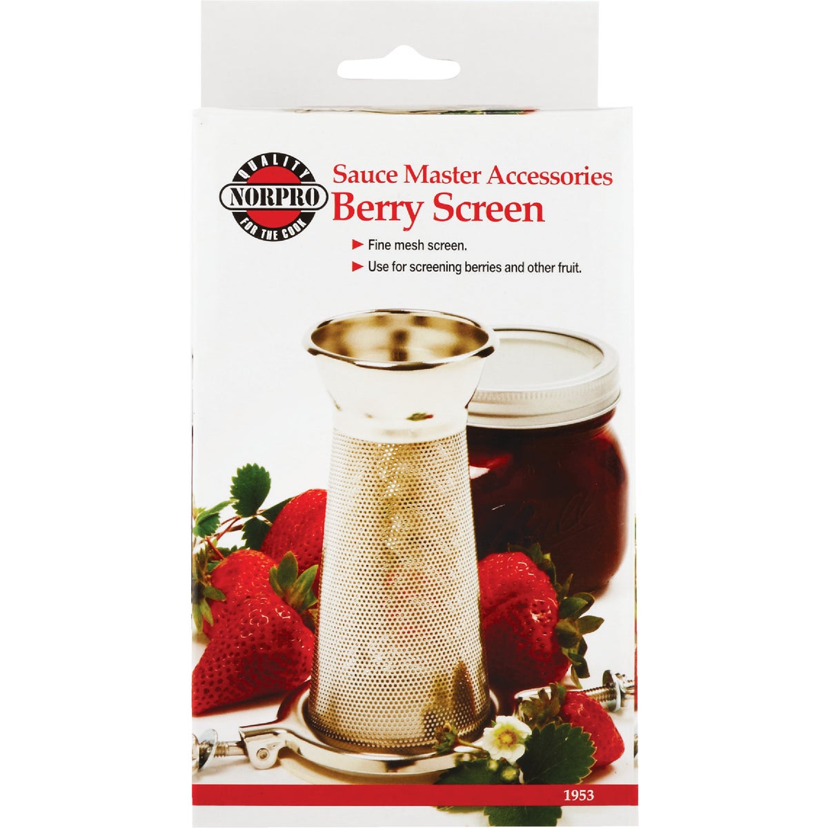 Sauce Master 6 In. x 3.5 In. Vegetable & Fruit Strainer - Berry Strainer Screen Image 2