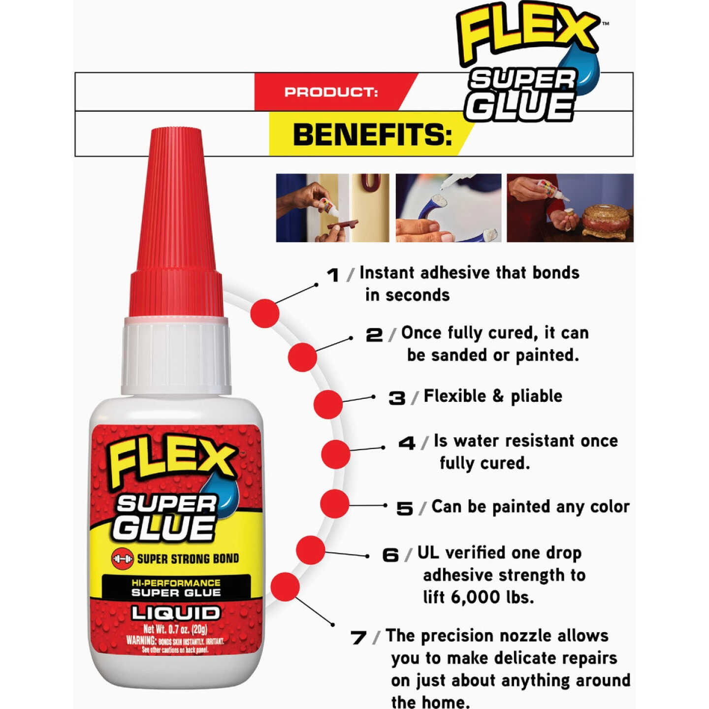 Flex 0.7 Oz. Liquid Super Glue Image 5