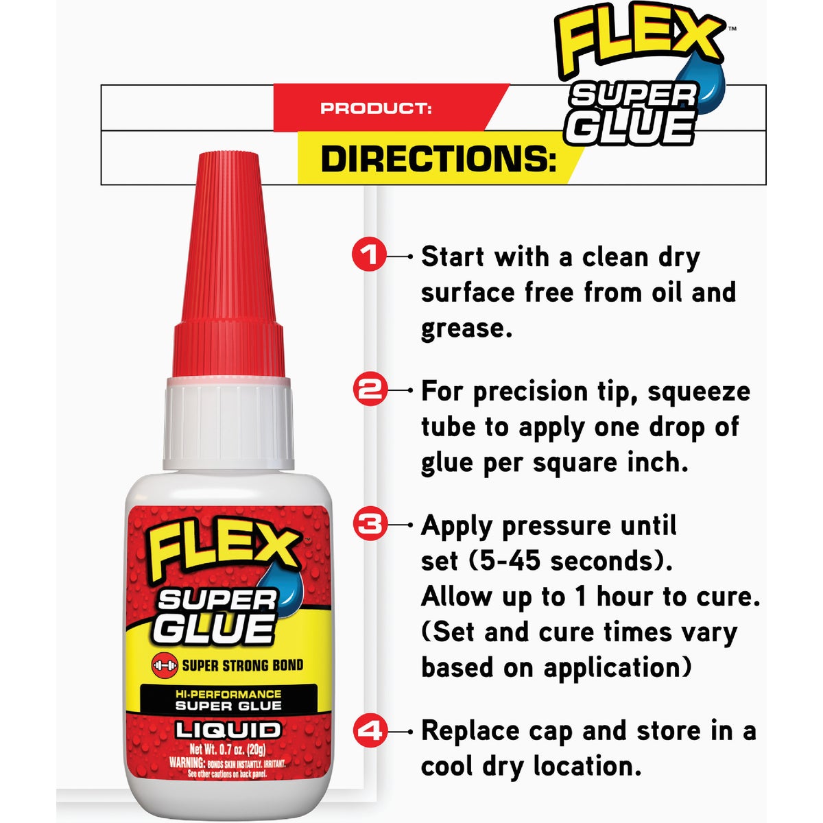 Flex 0.7 Oz. Liquid Super Glue  Image 3