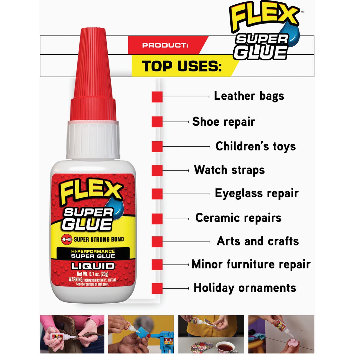 Flex 0.7 Oz. Liquid Super Glue  Image 4