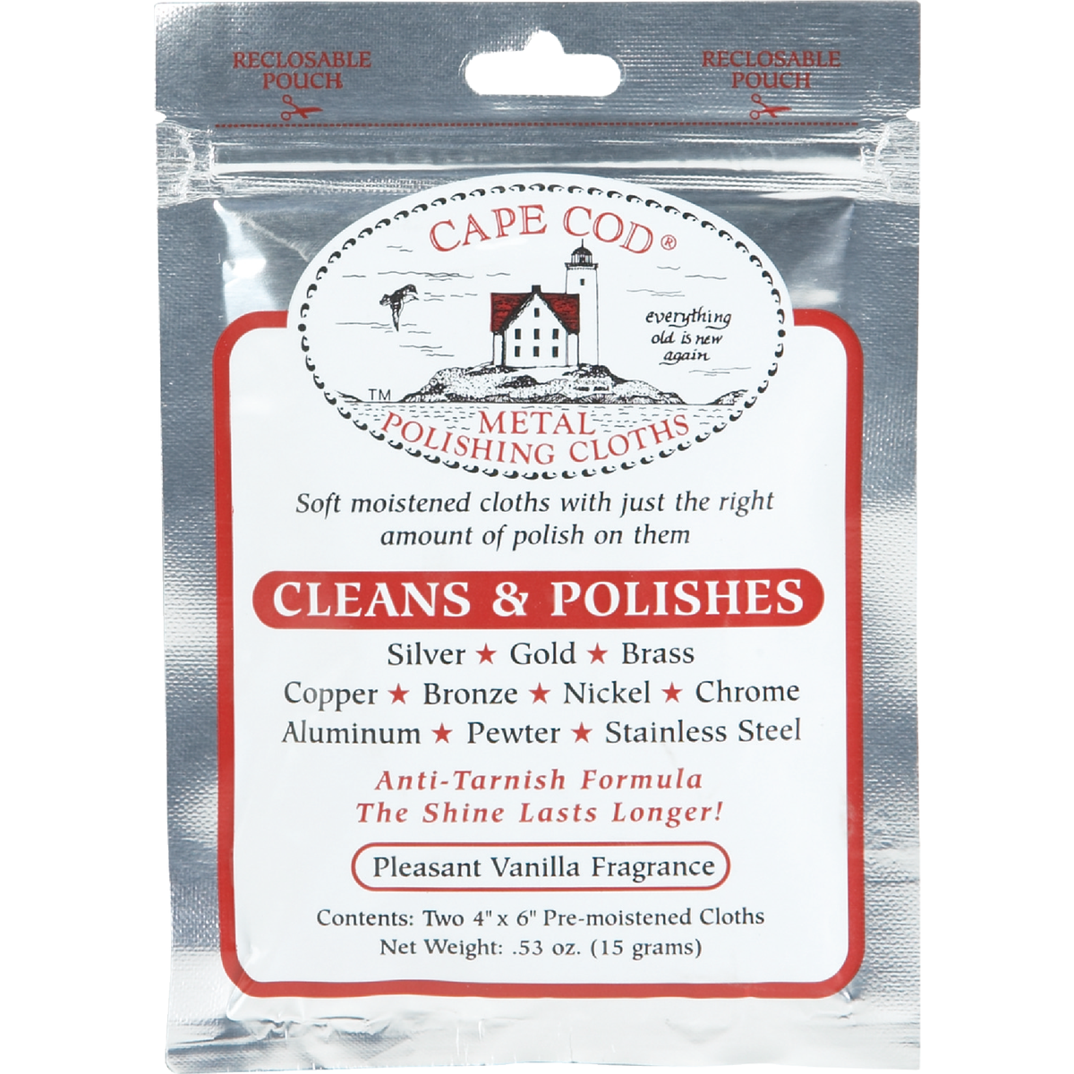 Cape Cod Pre-Moistened Metal Polishing Cloth (2 Count)