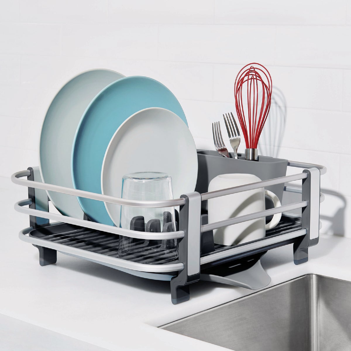 OXO Good Grips Aluminum Dish Rack Image 3