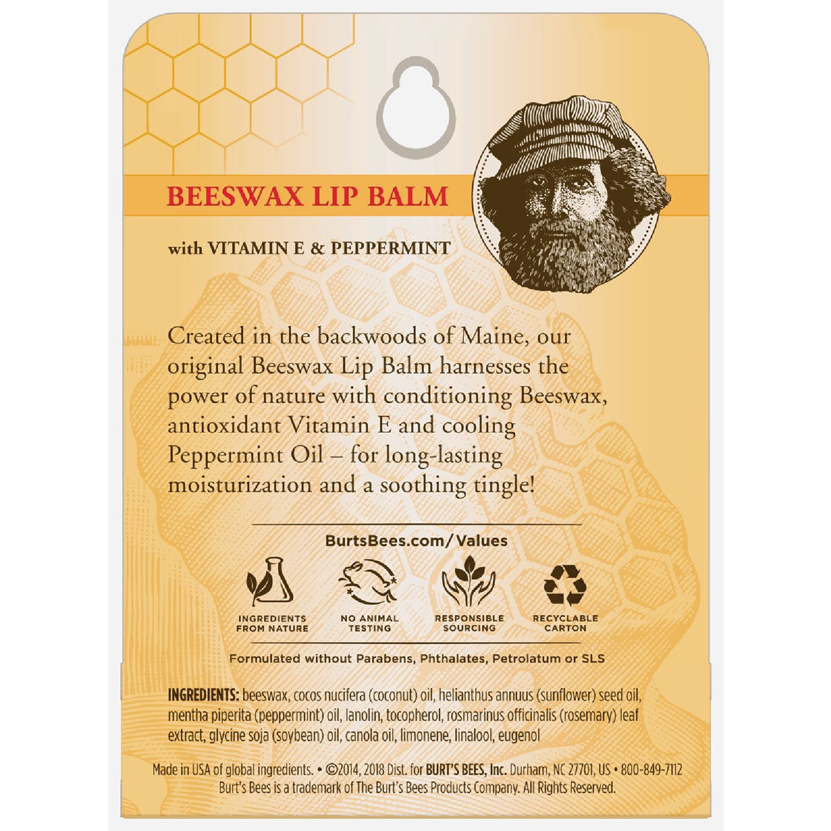 Burt's Bees Beeswax Lip Balm (Single Pack) Image 6