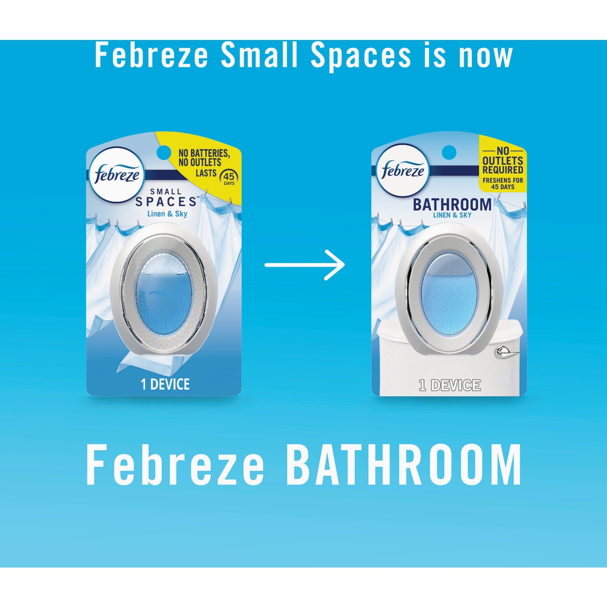 Febreze Linen & Sky Scent Bathroom Air Freshener (2-Count) Image 3