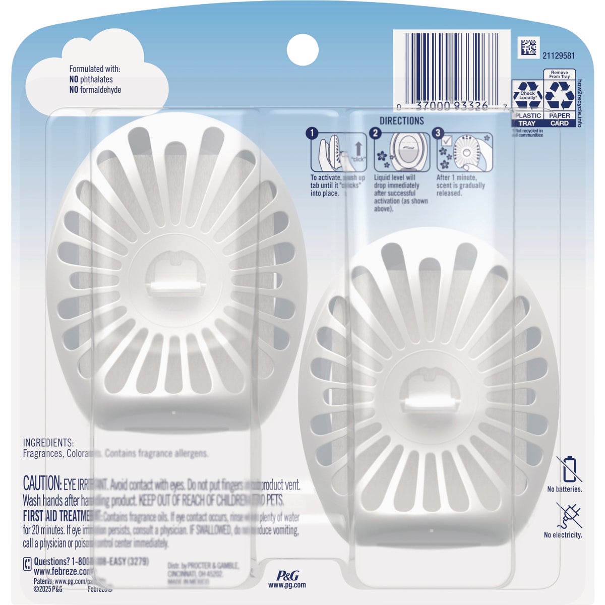 Febreze Linen & Sky Scent Bathroom Air Freshener (2-Count) Image 5
