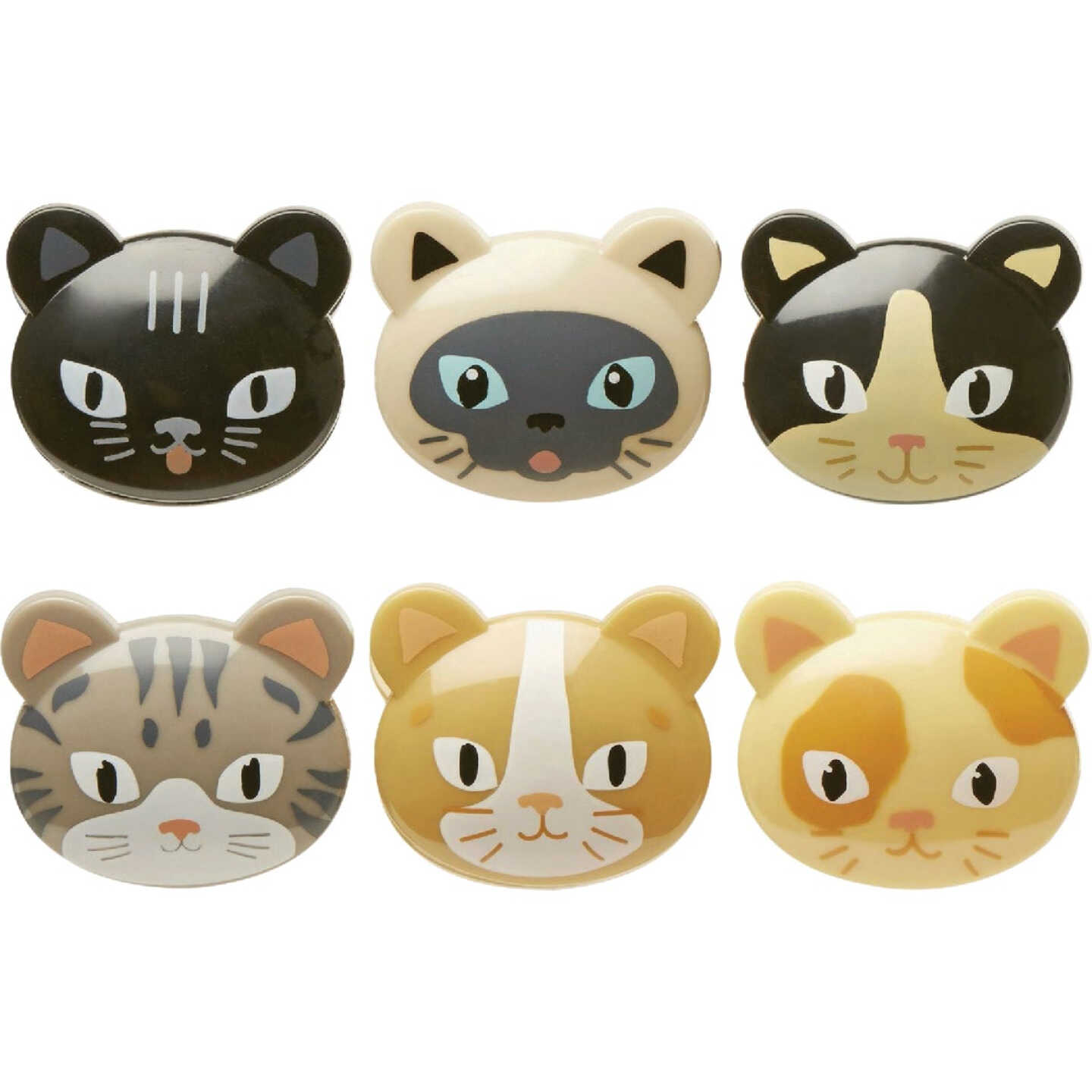 Kikkerland 1 In. x 4 In. Cat Bag Clip (6-Pack) Image 1