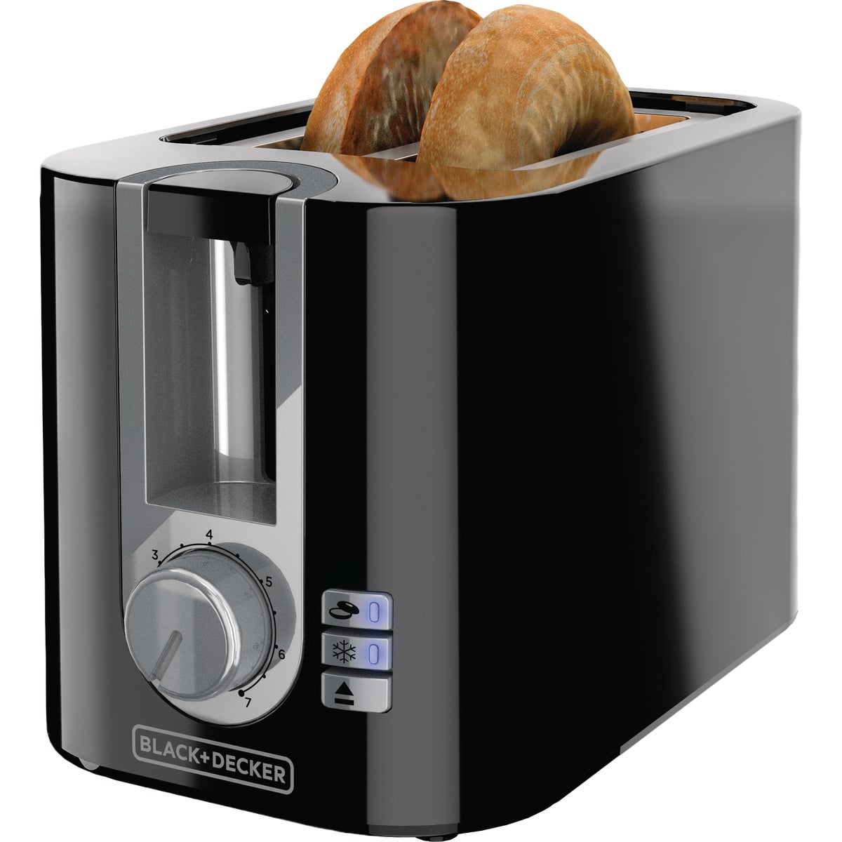 Black & Decker 2-Slice Toaster with Extra Wide Slots, Black Image 2