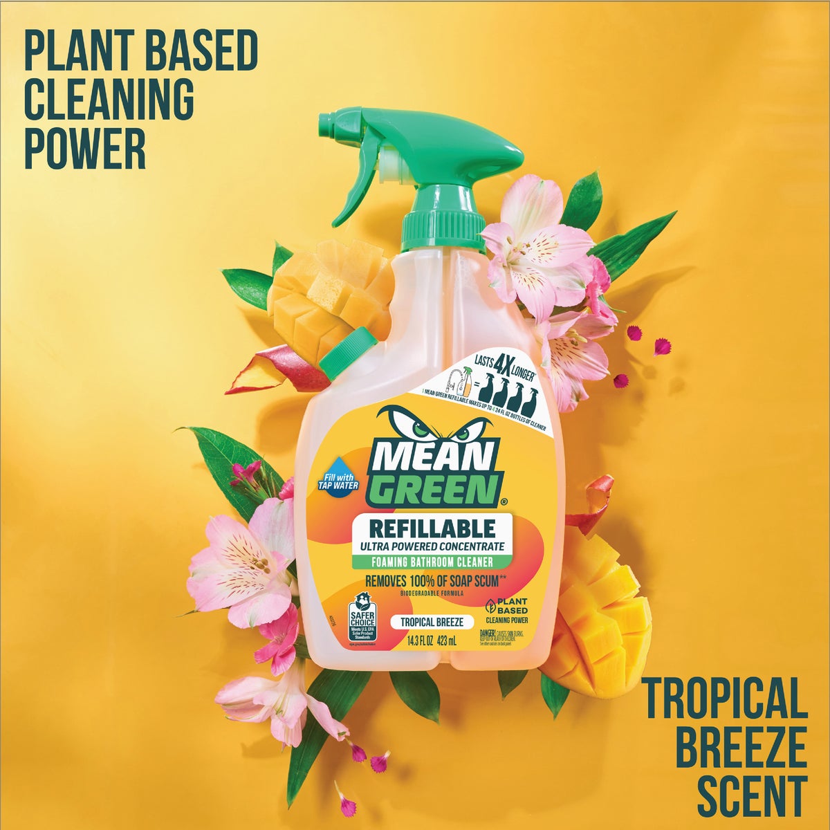 Mean Green 28 Oz. Tropical Breeze Refillable Bathroom Cleaner Image 4