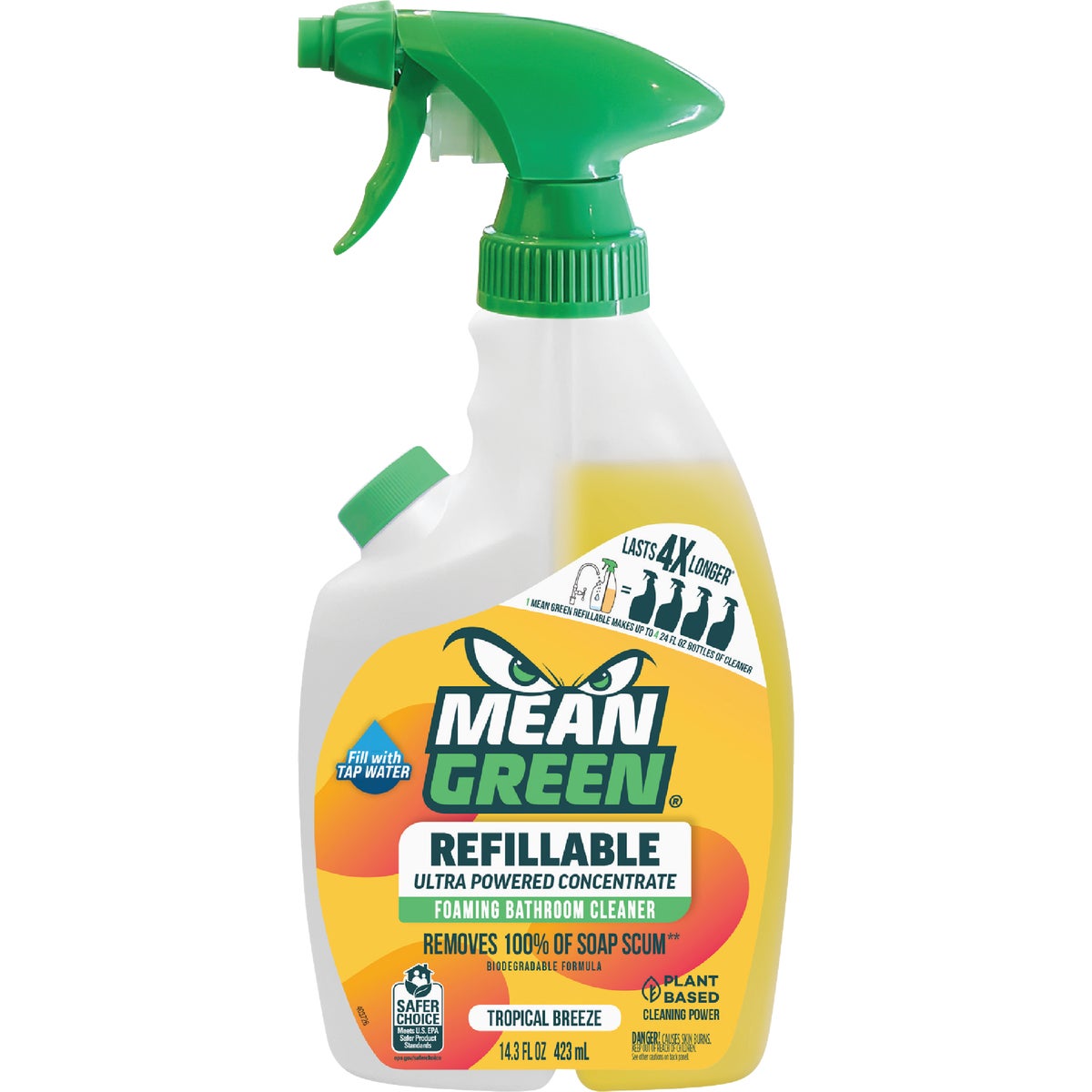 Mean Green 28 Oz. Tropical Breeze Refillable Bathroom Cleaner