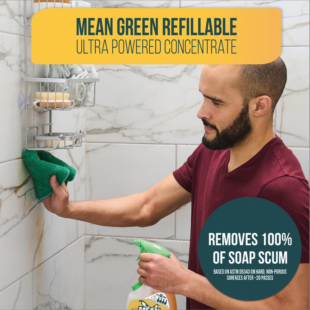 Mean Green 28 Oz. Tropical Breeze Refillable Bathroom Cleaner Image 3