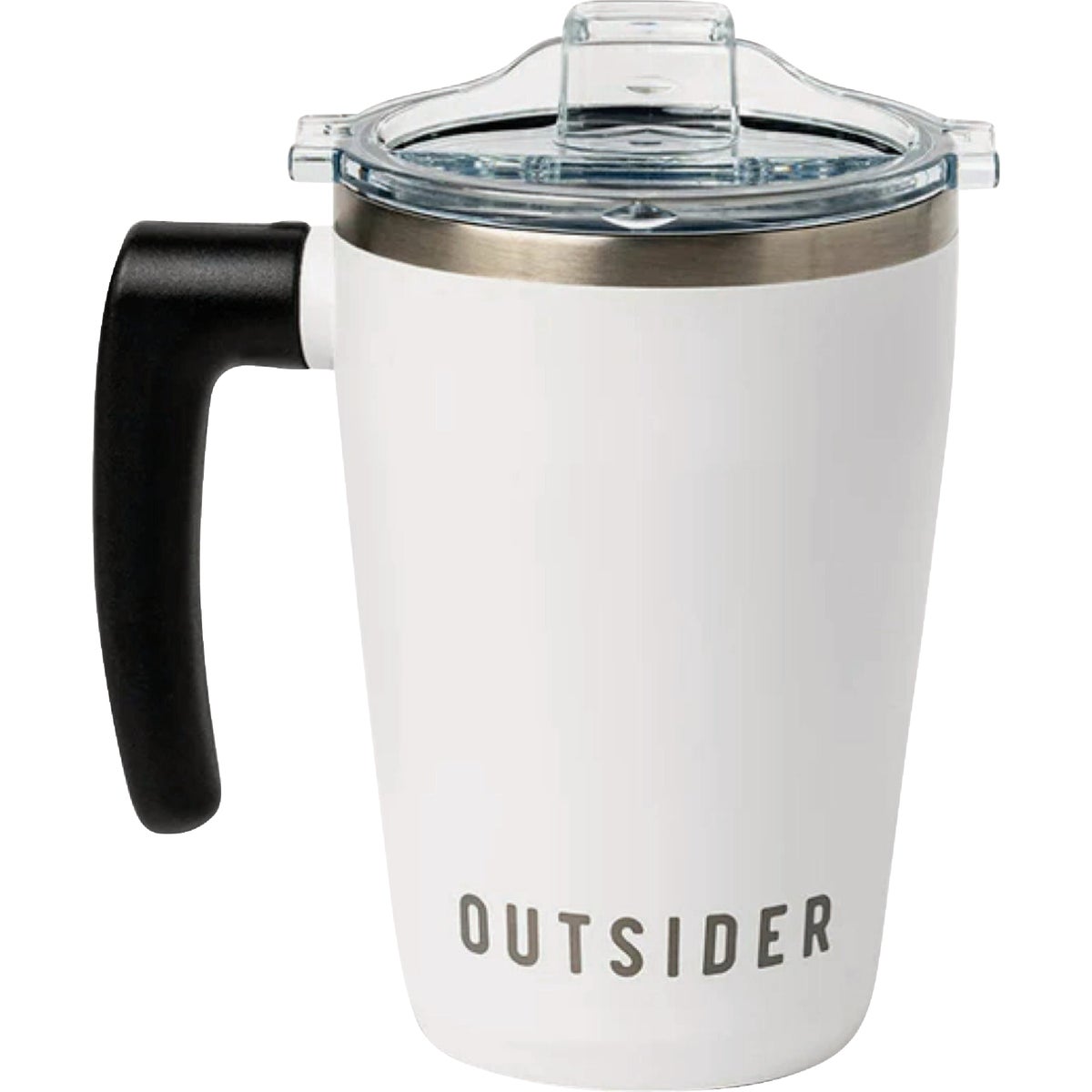 Outsider Coffee Mug with Swivel Handle, White