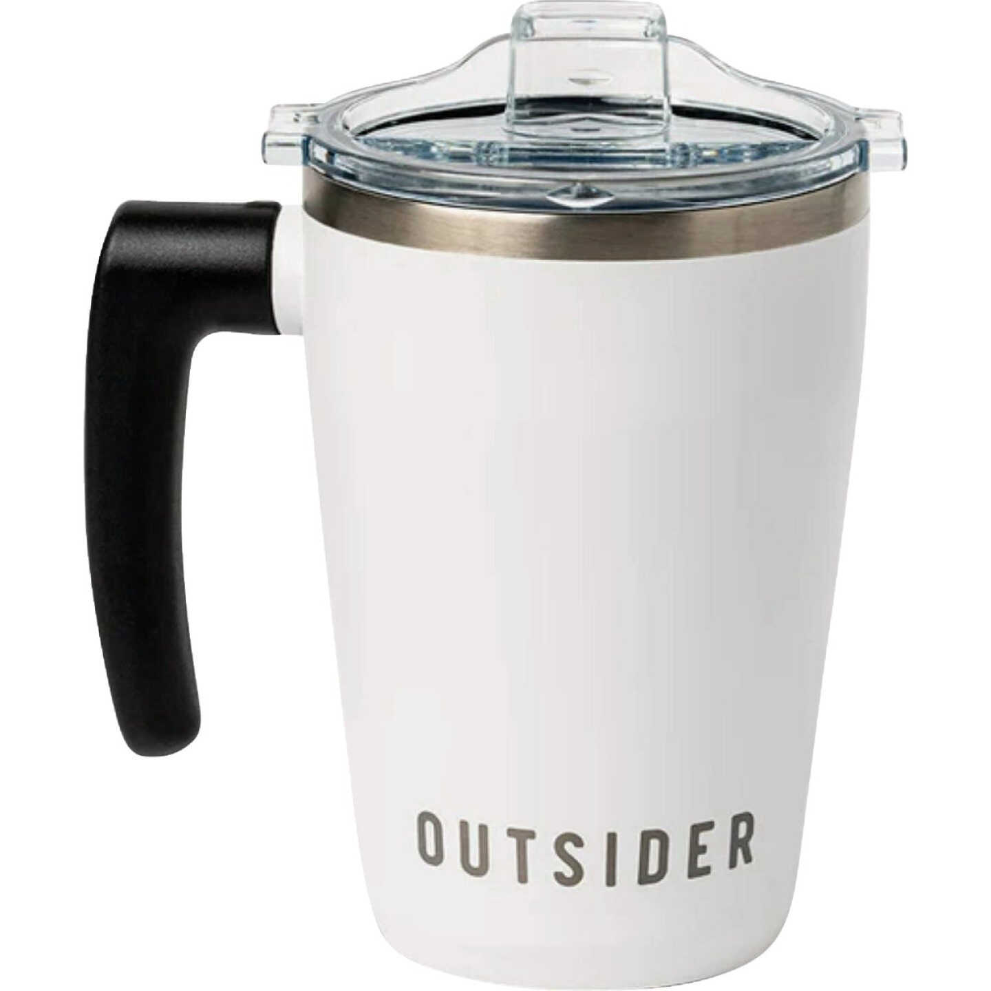Outsider Coffee Mug with Swivel Handle, White Image 1