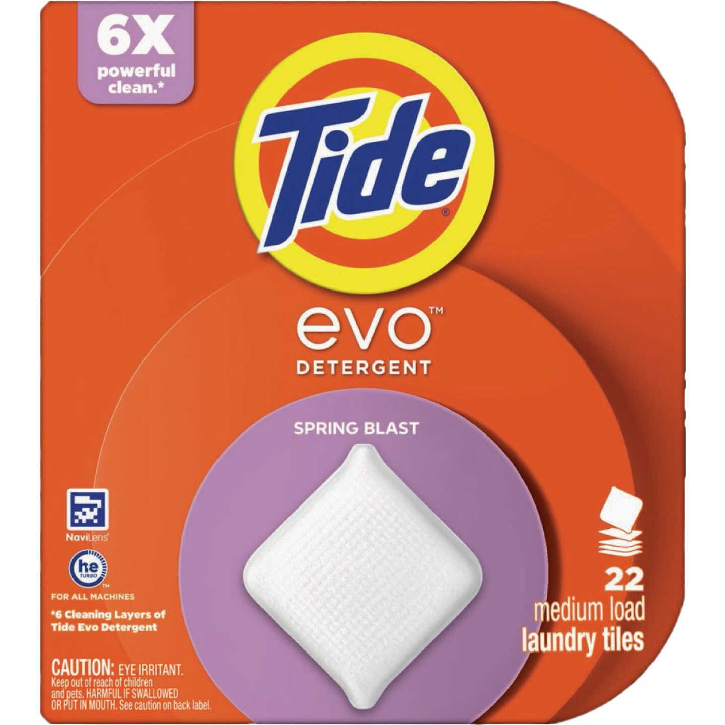 Tide Evo Laundry Detergent Tile, Spring Blast (22-Count) Image 1