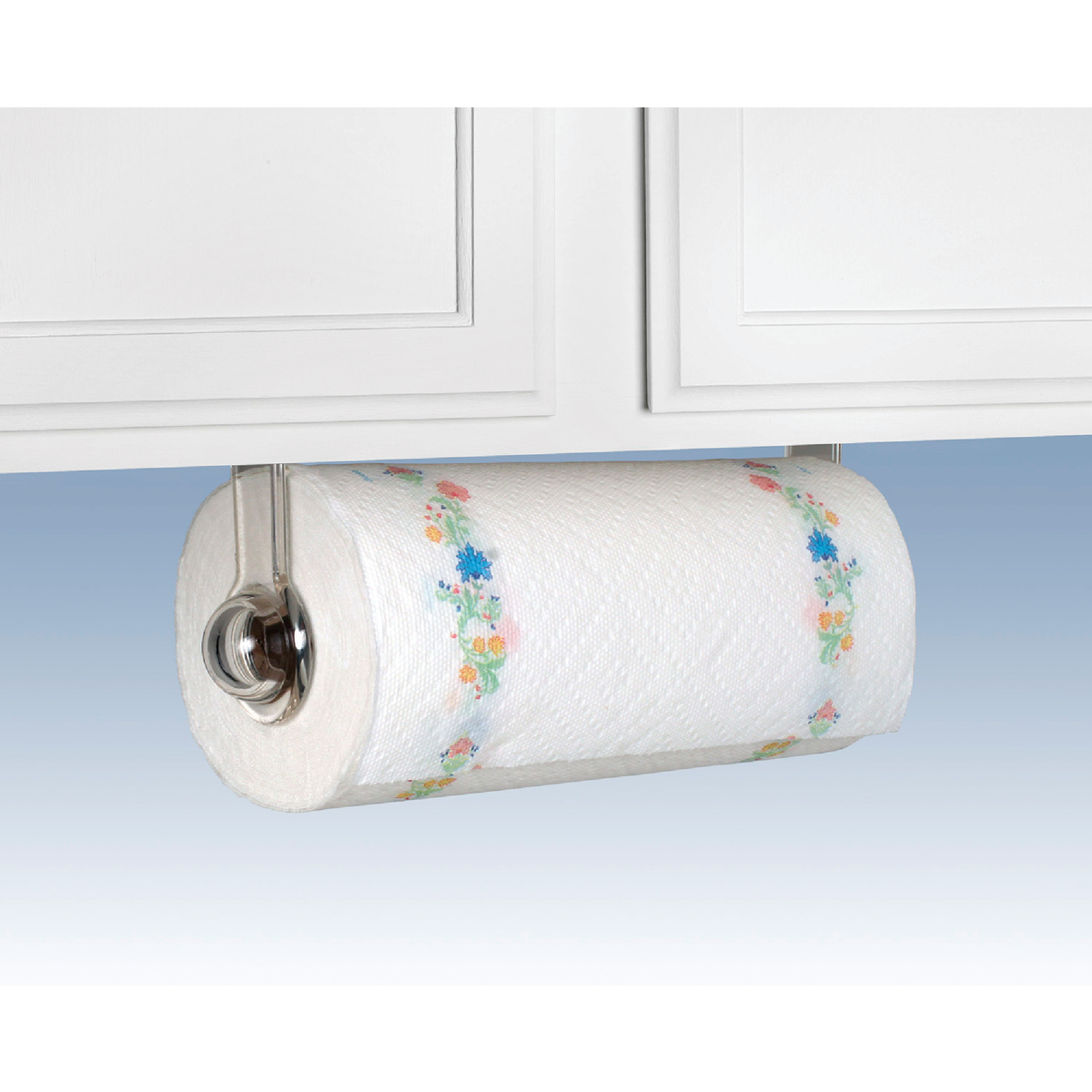 Spectrum Clear Plastic Wall or Cabinet Mount Paper Towel Holder Image 1