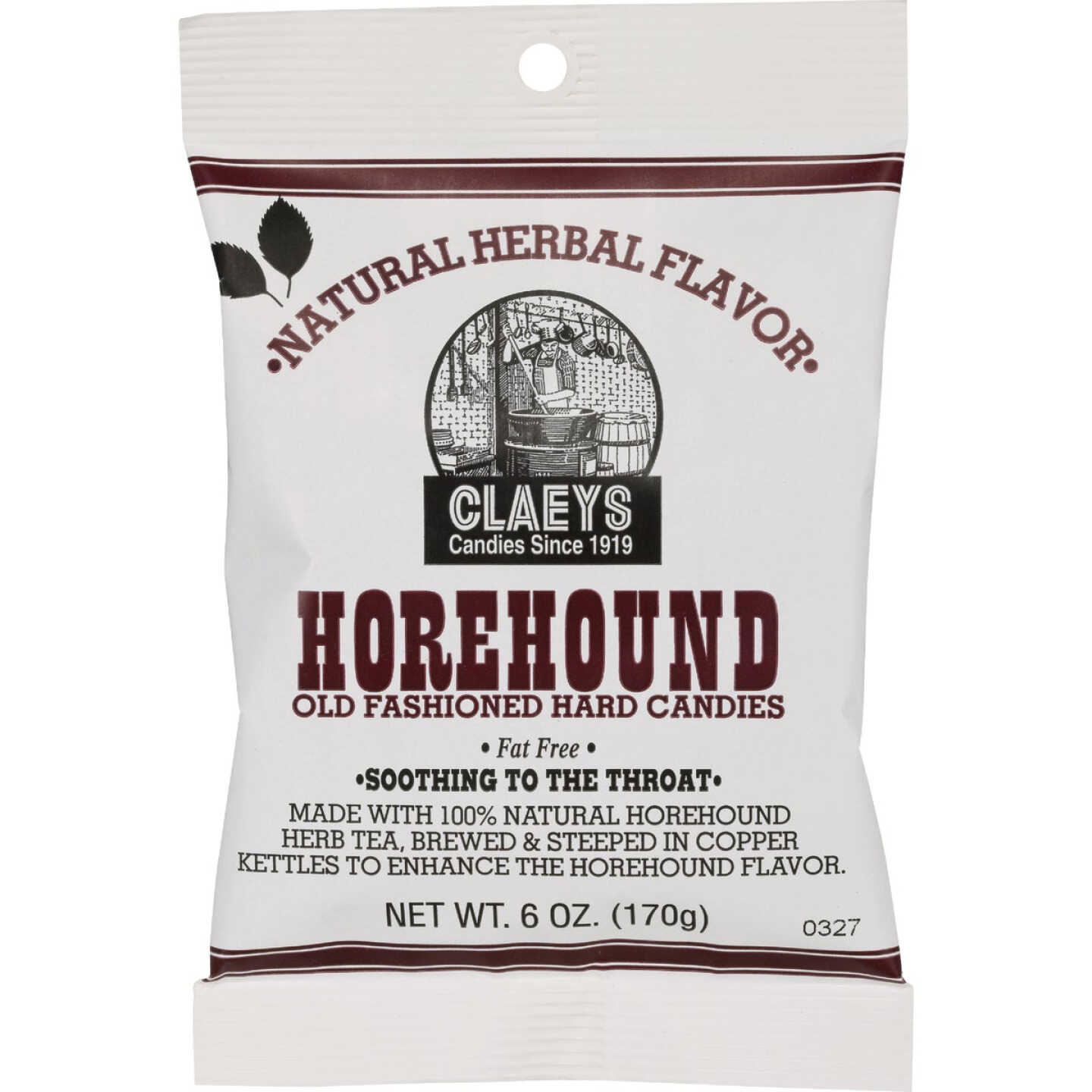 Claeys 6 Oz. Old Fashion Natural Horehound Herbal Hard Candy Image 1